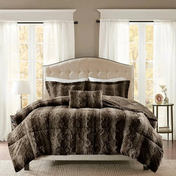 Zuri Faux Fur Comforter Set by Madison Park - Gifts for You 'n Me