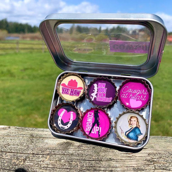 Cowgirl Magnets - Set of 6 - Gifts for You 'n Me