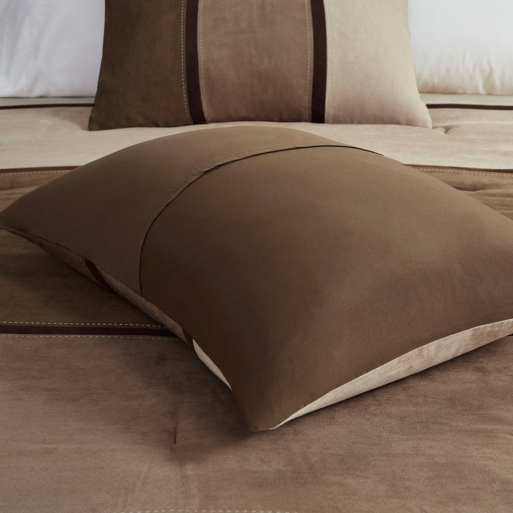 Palisades 7 Piece Faux Suede Comforter Set by Madison Park