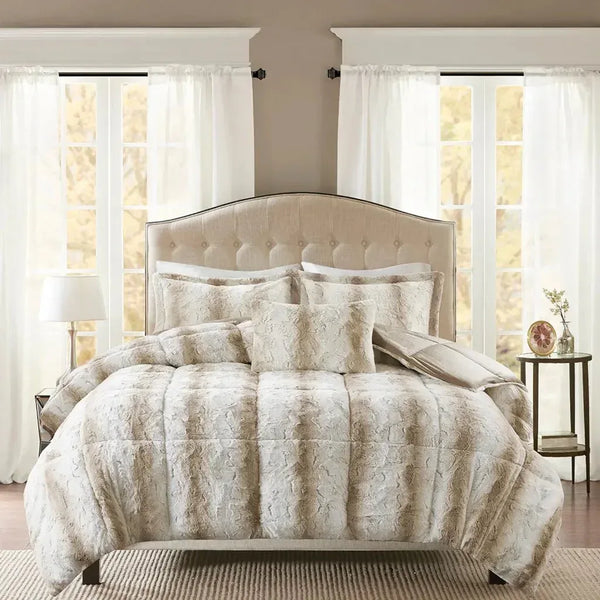 Zuri Faux Fur Comforter Set by Madison Park - Gifts for You 'n Me