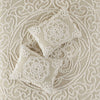 Laetitia Tufted Cotton Chenille Medallion Fringe Coverlet Mini Set - Taupe