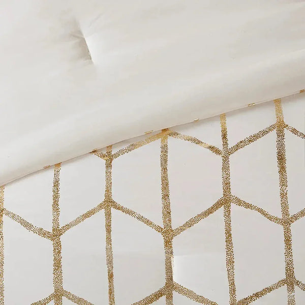 Raina Metallic Printed Comforter Set by Intelligent Design - Gifts for You 'n Me