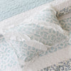 Dawn 6 Piece Cotton Percale Reversible Coverlet Set - Blue