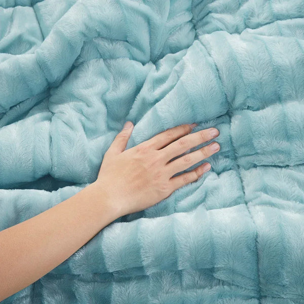 Duke Faux Fur Comforter Mini Set by Madison Park - Gifts for You 'n Me