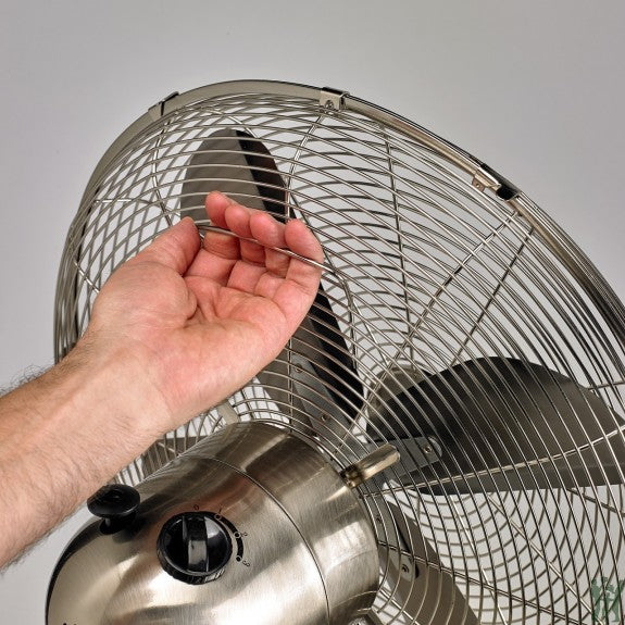 Floor Fan - Adjustable Height - Stainless