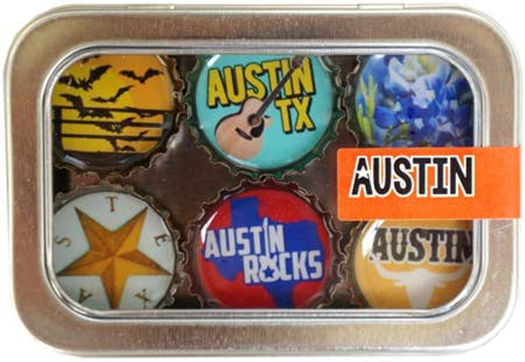 Austin, Texas Magnets - Set of 6 - Gifts for You 'n Me