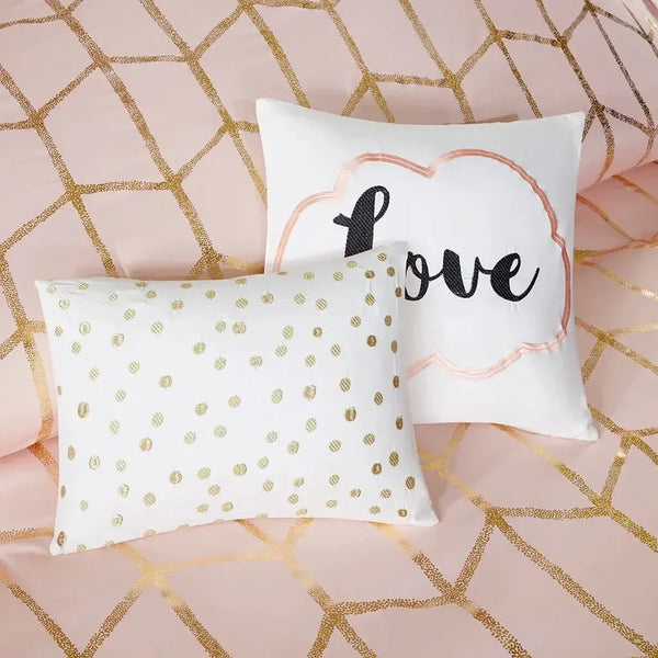 Raina Metallic Printed Comforter Set by Intelligent Design - Gifts for You 'n Me