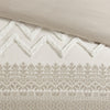 Mila 3 Piece Cotton Taupe Comforter Set with Chenille Tufting by INK+IVY