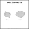 Mila 3 Piece Cotton Gray Comforter Set with Chenille Tufting by INK+IVY