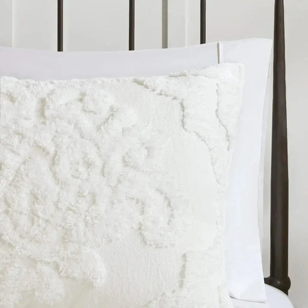 Viola 3 Piece Tufted Cotton Chenille Damask Comforter Set by Madison Park - Gifts for You 'n Me