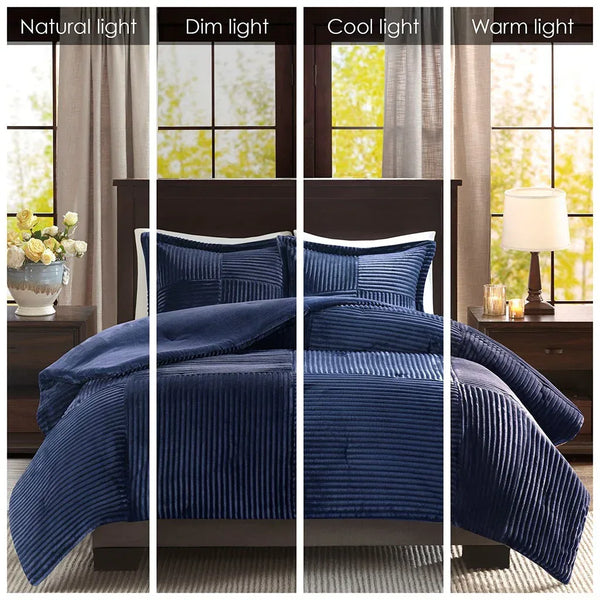 Parker Corduroy Plush Comforter Mini Set by Madison Park - Gifts for You 'n Me