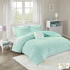 Rosalie Metallic Printed Plush Comforter Set by Mi Zone