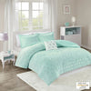 Rosalie Metallic Printed Plush Comforter Set by Mi Zone