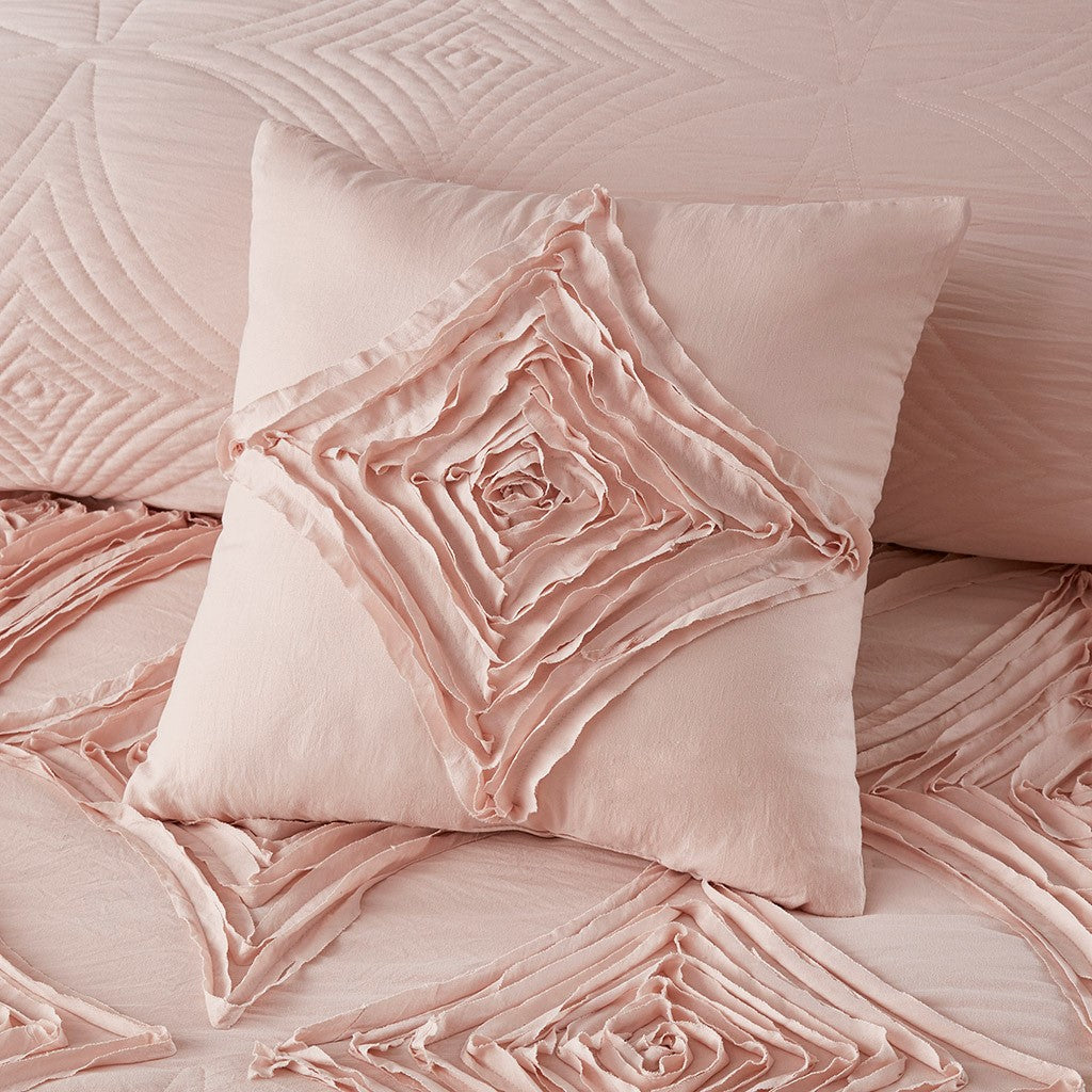 Colette 4 Piece Blush Comforter Set  by Madison Park