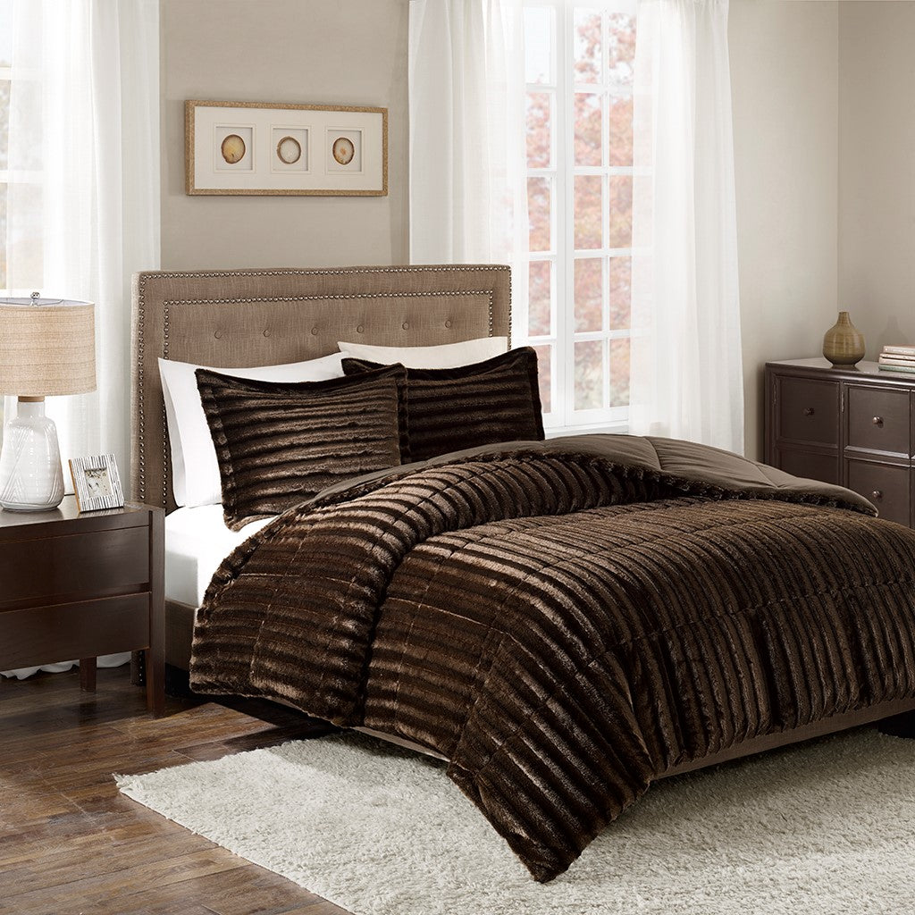 Duke Faux Fur Comforter Mini Set by Madison Park