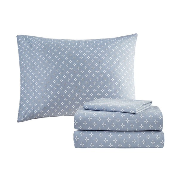 Sofia Reversible Comforter Set with Bed Sheets in Blue - Gifts for You 'n Me