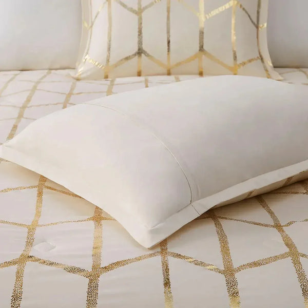 Raina Metallic Printed Comforter Set by Intelligent Design - Gifts for You 'n Me