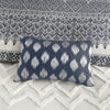 Mila 3 Piece Cotton Navy Comforter Set with Chenille Tufting by INK+IVY