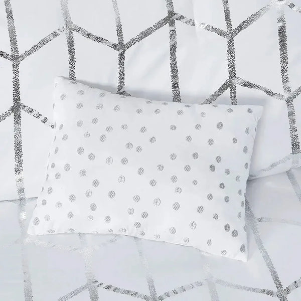 Raina Metallic Printed Comforter Set by Intelligent Design - Gifts for You 'n Me
