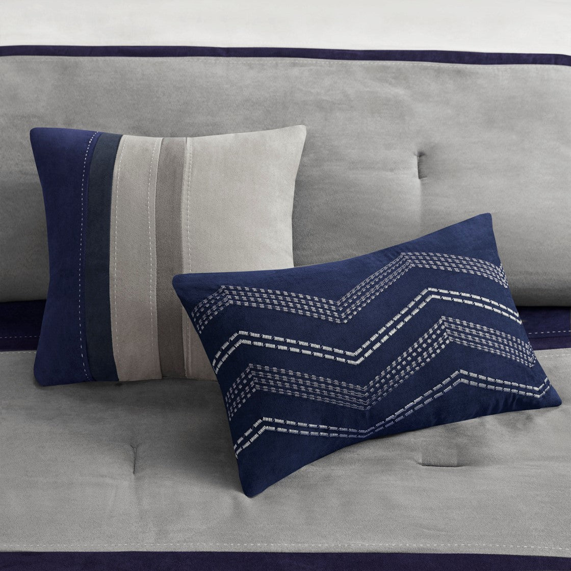Palisades 7 Piece Faux Suede Comforter Set by Madison Park