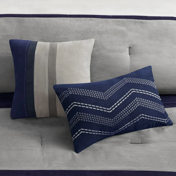 Palisades 7 Piece Faux Suede Comforter Set by Madison Park - Gifts for You 'n Me