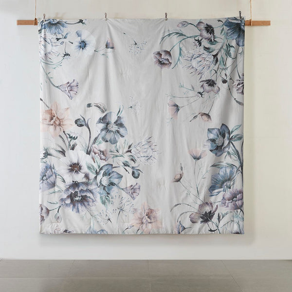 Cassandra 8 Piece Cotton Printed Comforter Set - Blue - Gifts for You 'n Me