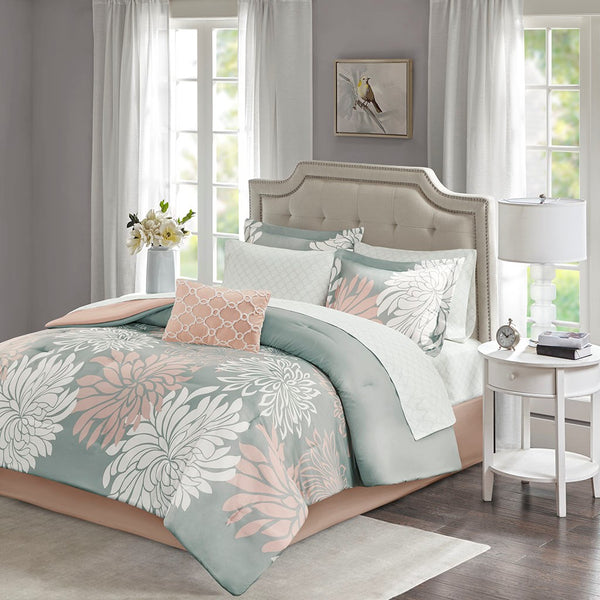 Maible Comforter Set with Cotton Bed Sheets by Madison Park Essentials - Gifts for You 'n Me