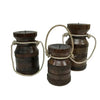 Set/3 Northern Woods Syrup Barrel Candle Holders