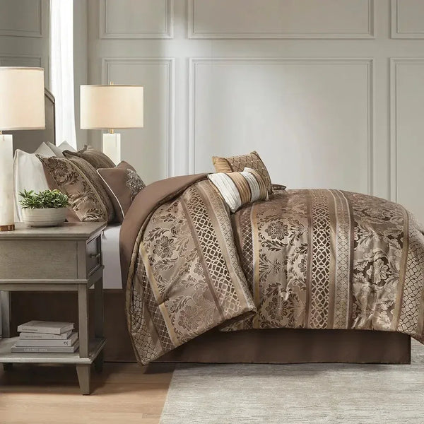 Bellagio 7 Piece Jacquard Comforter Set by Madison Park - Gifts for You 'n Me