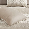 Mila 3 Piece Cotton Taupe Comforter Set with Chenille Tufting by INK+IVY