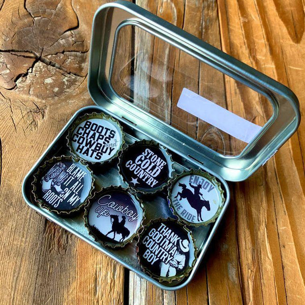Cowboy Magnets - Set of 6 - Gifts for You 'n Me