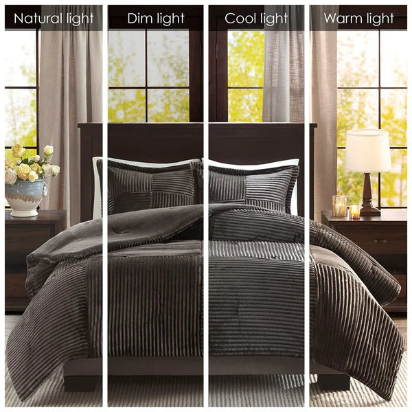 Parker Corduroy Plush Comforter Mini Set by Madison Park - Gifts for You 'n Me