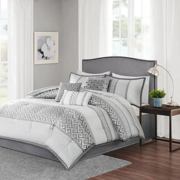 Bennett 7 Piece Jacquard Comforter Set by Madison Park - Gifts for You 'n Me