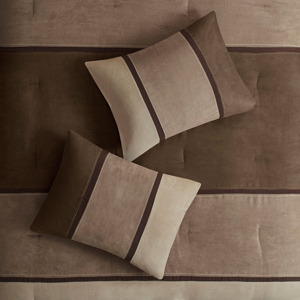 Palisades 7 Piece Faux Suede Comforter Set by Madison Park