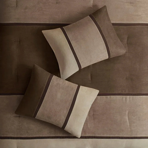 Palisades 7 Piece Faux Suede Comforter Set by Madison Park - Gifts for You 'n Me