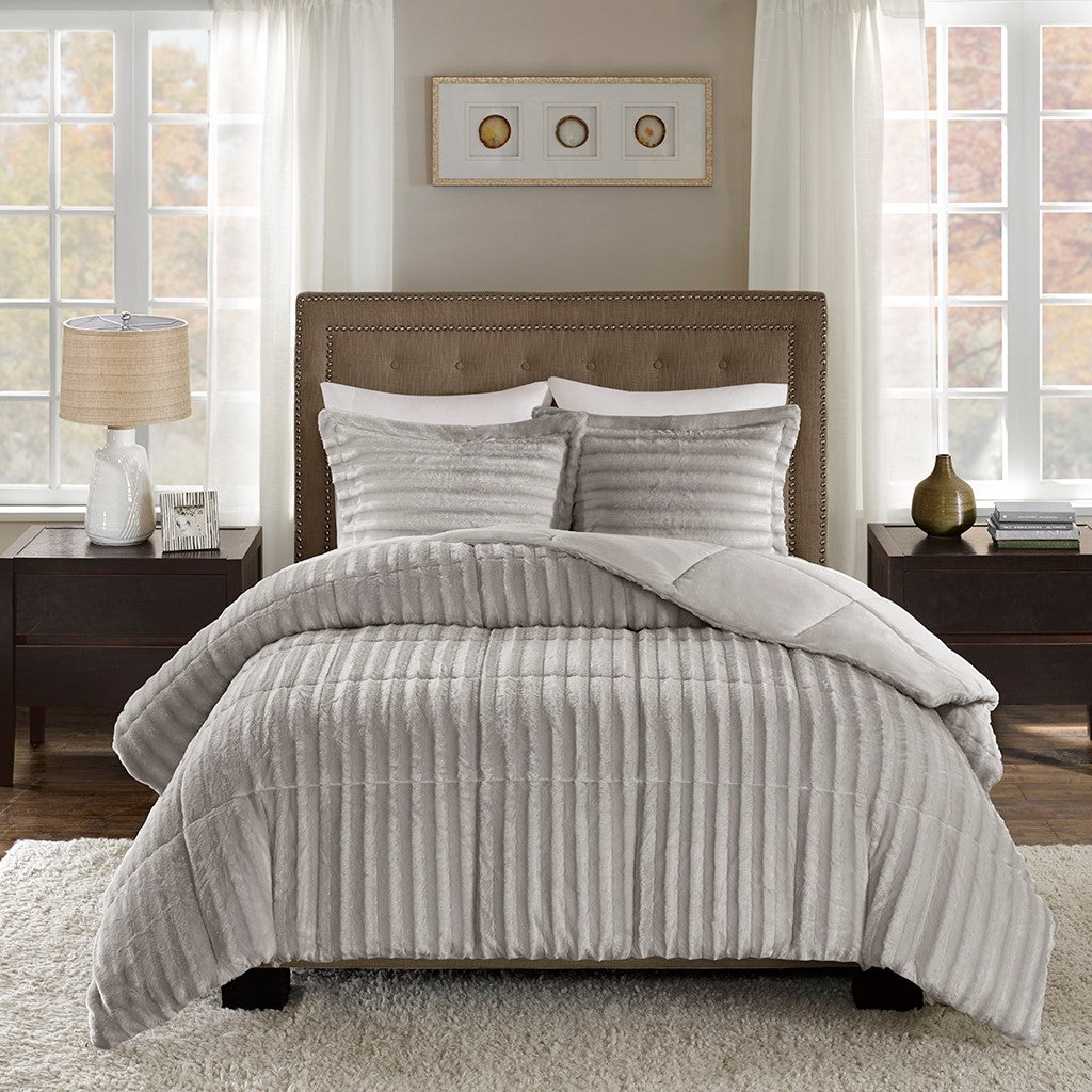 Duke Faux Fur Comforter Mini Set by Madison Park