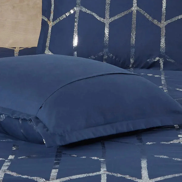 Raina Metallic Printed Comforter Set by Intelligent Design - Gifts for You 'n Me