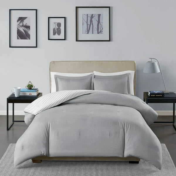 Hayden Reversible Yarn Dyed Down Alternative Comforter Set by Madison park Essentials - Gifts for You 'n Me