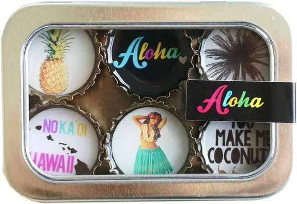 Aloha Summer Magnets - Set of 6 - Gifts for You 'n Me