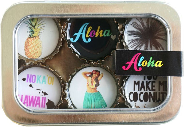 Aloha Summer Magnets - Set of 6