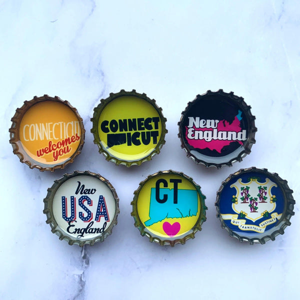 Connecticut Magnets - Set of 6 - Gifts for You 'n Me