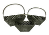 Set Of 3 Basket Olive Bucket Planters