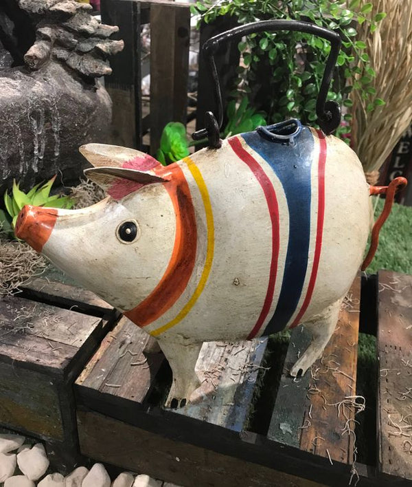 Poncho Pig Plant Pals Hand-Painted Watering Can - Gifts for You 'n Me