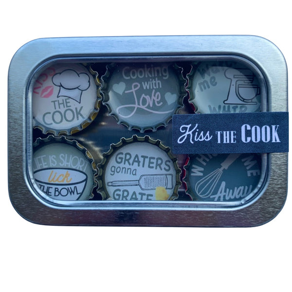 Kiss The Cook Magnets - Set of 6 - Gifts for You 'n Me