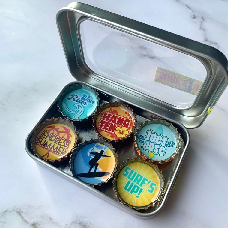 Surf's Up Summer Magnet - Set of 6 - Gifts for You 'n Me