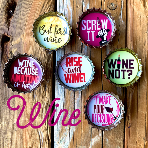Wine Magnets - Set of 6