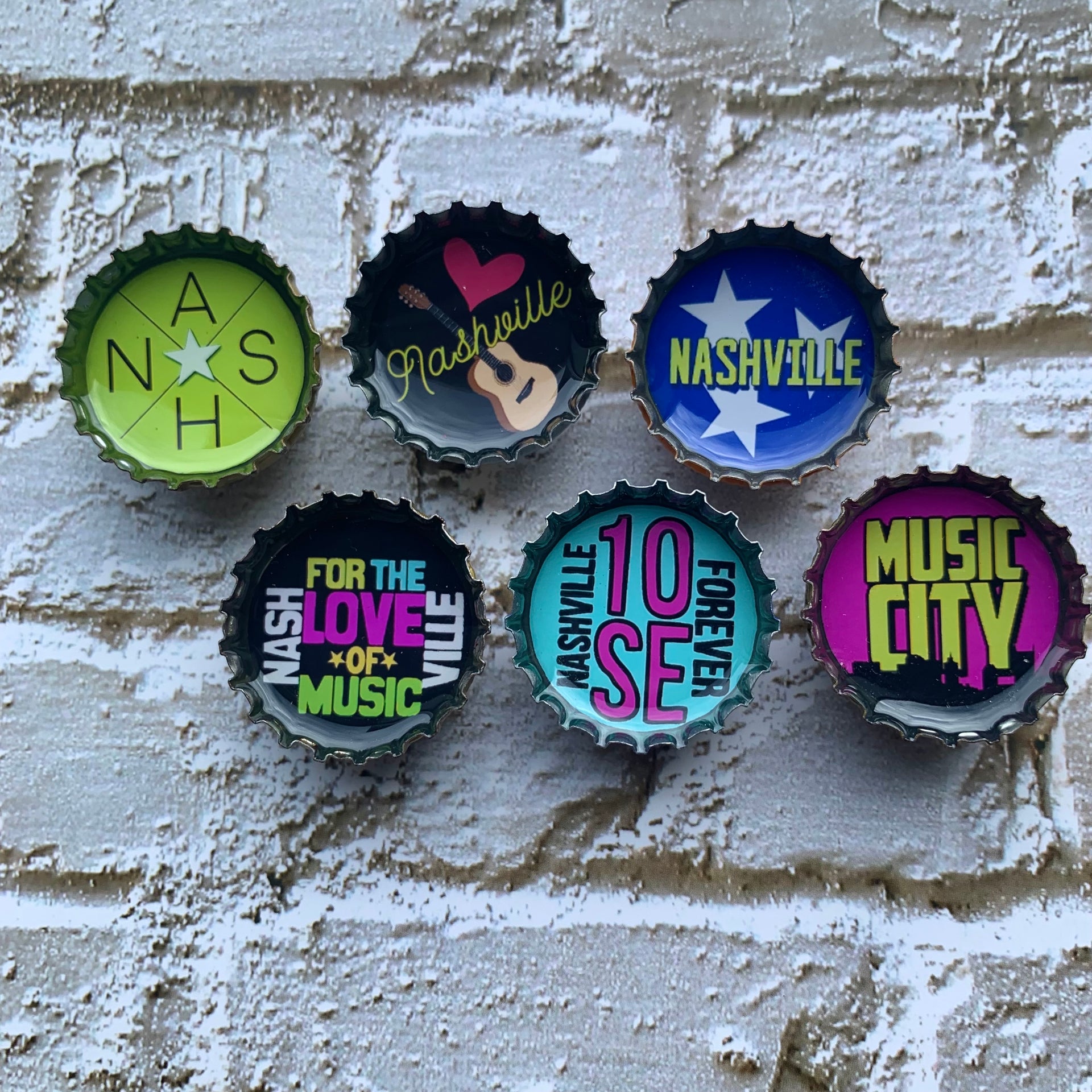 Nashville, Tennessee Magnets - Set of 6