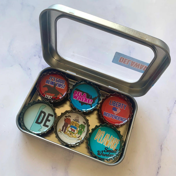 Delaware Magnet Set - Set of 6 - Gifts for You 'n Me