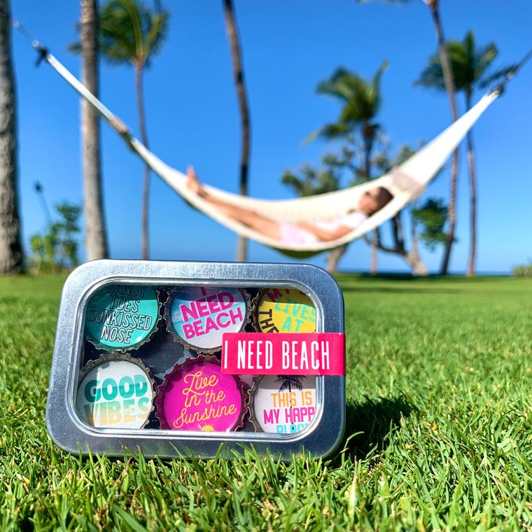 I Need Beach Summer Magnets - Set of 6