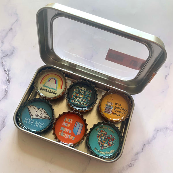 Book Lover Magnets - Set of 6